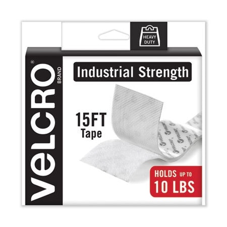 Velcro Brand Velcro, INDUSTRIAL-STRENGTH HEAVY-DUTY FASTENERS WITH DISPENSER BOX, 2in X 15 FT, WHITE 90198